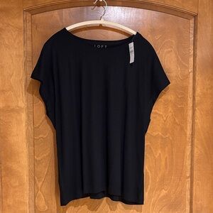 LOFT Black Wedge Tee